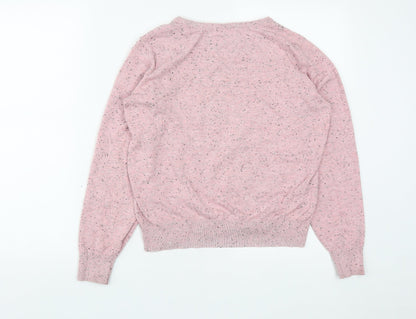 Womens UK Size M H&M Pink Pullover Jumper