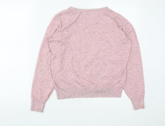 Womens UK Size M H&M Pink Pullover Jumper