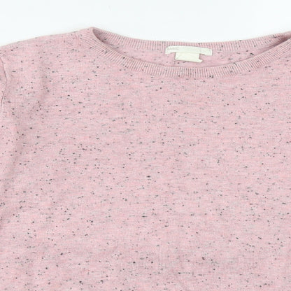 Womens UK Size M H&M Pink Pullover Jumper
