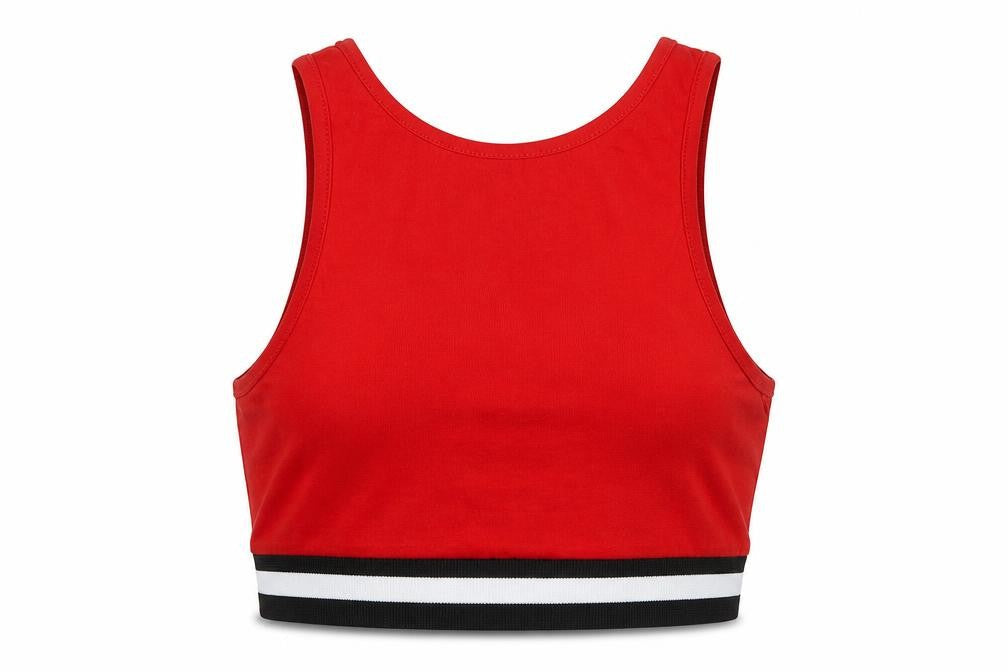 Womens UK Size 8 New Look Red Cropped Tank