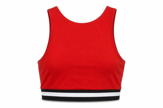 Womens UK Size 8 New Look Red Cropped Tank