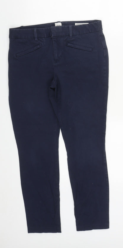 Gap Womens Blue  Cotton Skinny Jeans Size 30 in L25 in Regular Zip