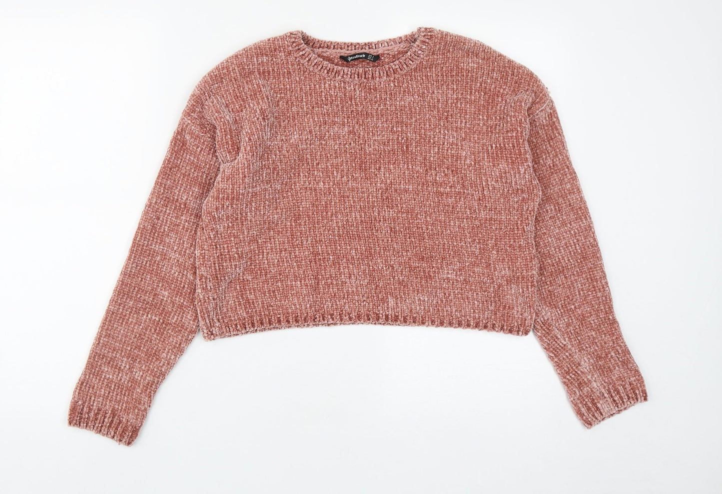 Womens UK Size S Stradivarius Pink Pullover Jumper