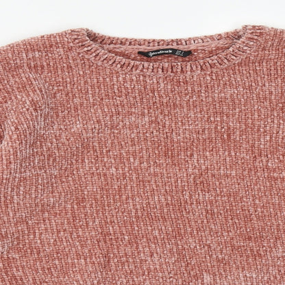 Womens UK Size S Stradivarius Pink Pullover Jumper
