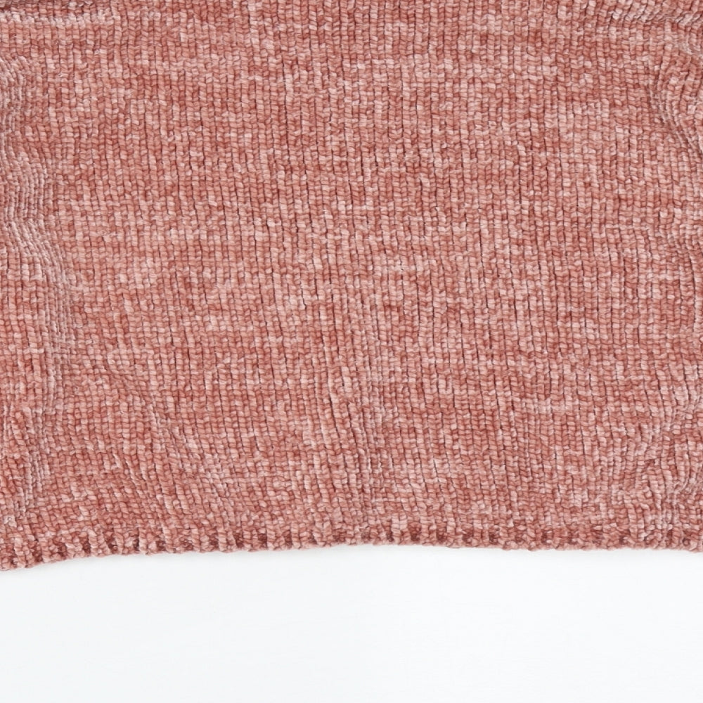 Womens UK Size S Stradivarius Pink Pullover Jumper
