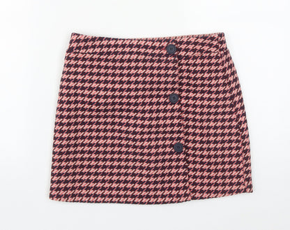 Dunnes Womens Multicoloured Plaid Polyester A-Line Skirt Size 28 in