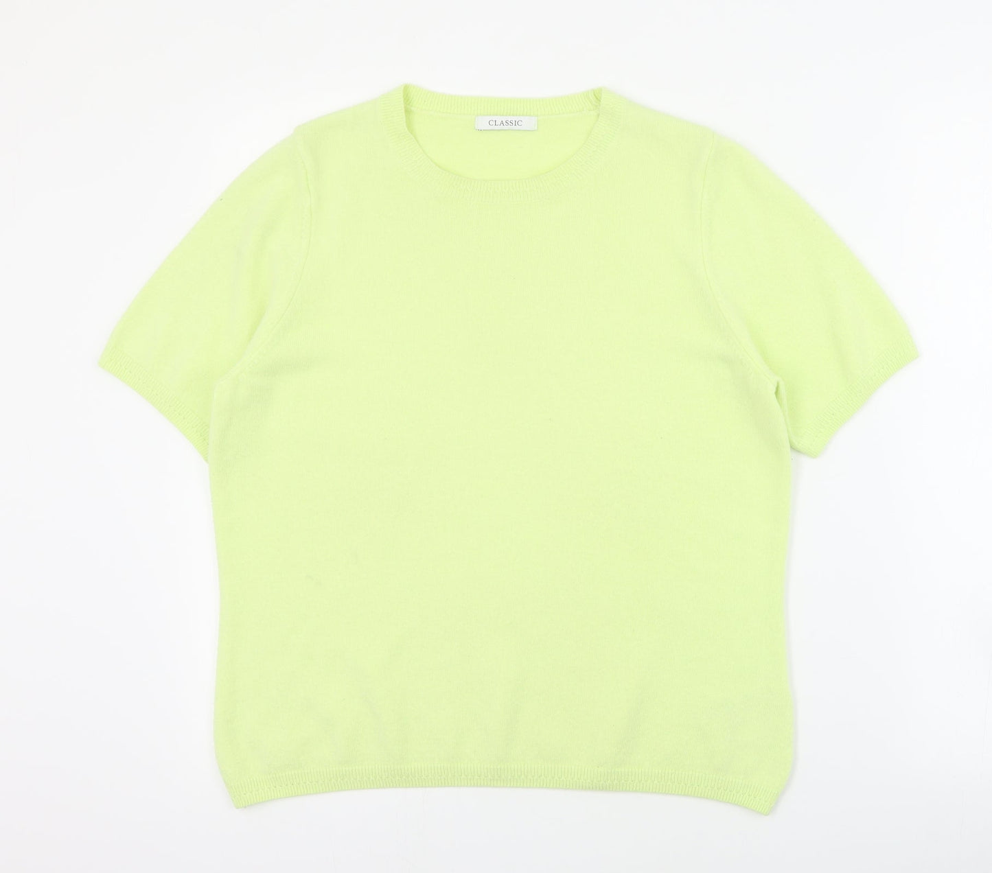 Womens UK Size 14 Classic Green Pullover Jumper