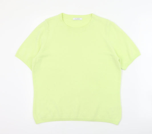 Womens UK Size 14 Classic Green Pullover Jumper