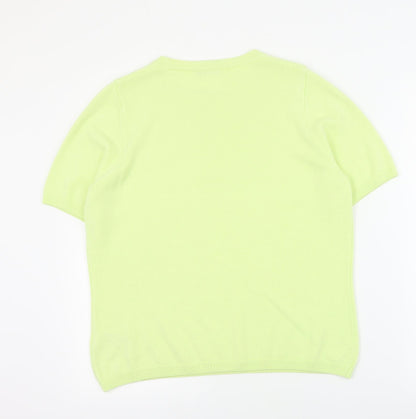 Womens UK Size 14 Classic Green Pullover Jumper