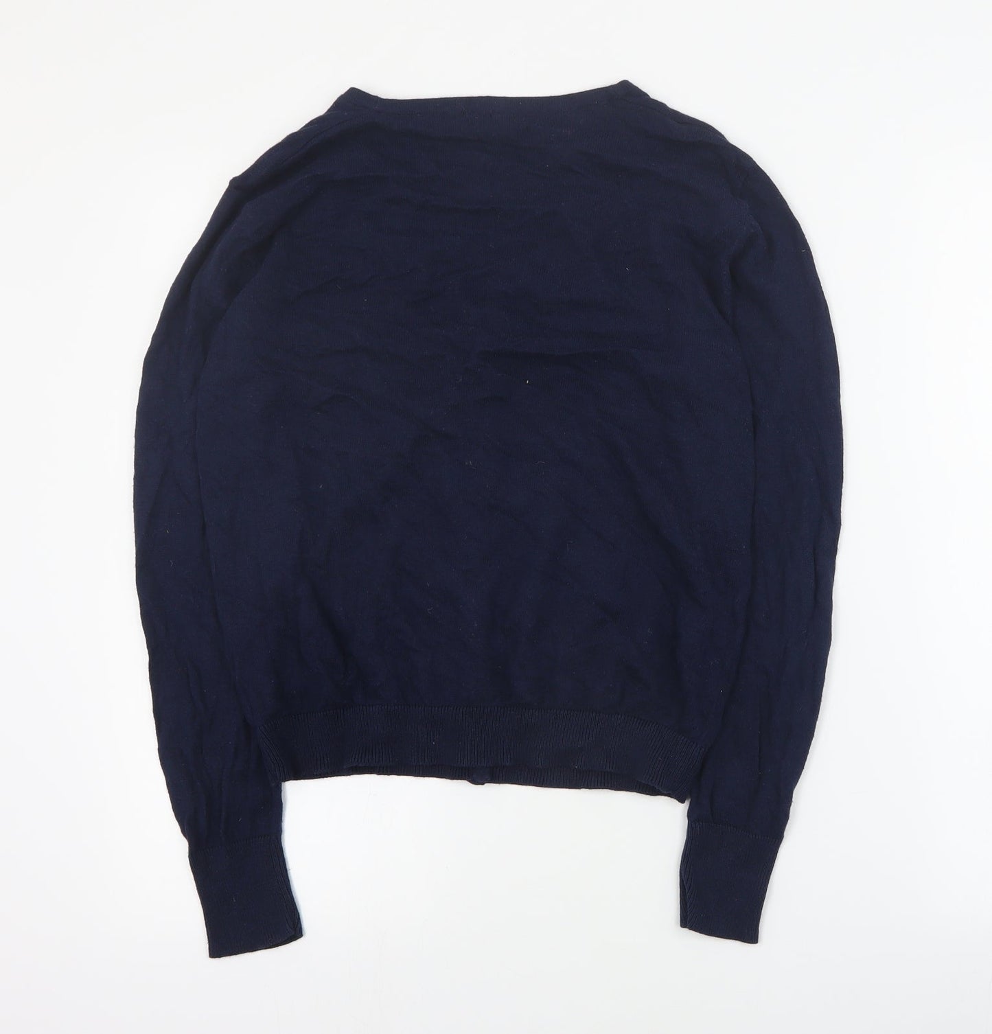 Primark Womens Blue V-Neck  Cotton Cardigan Jumper Size M