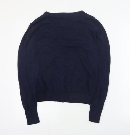 Primark Womens Blue V-Neck  Cotton Cardigan Jumper Size M