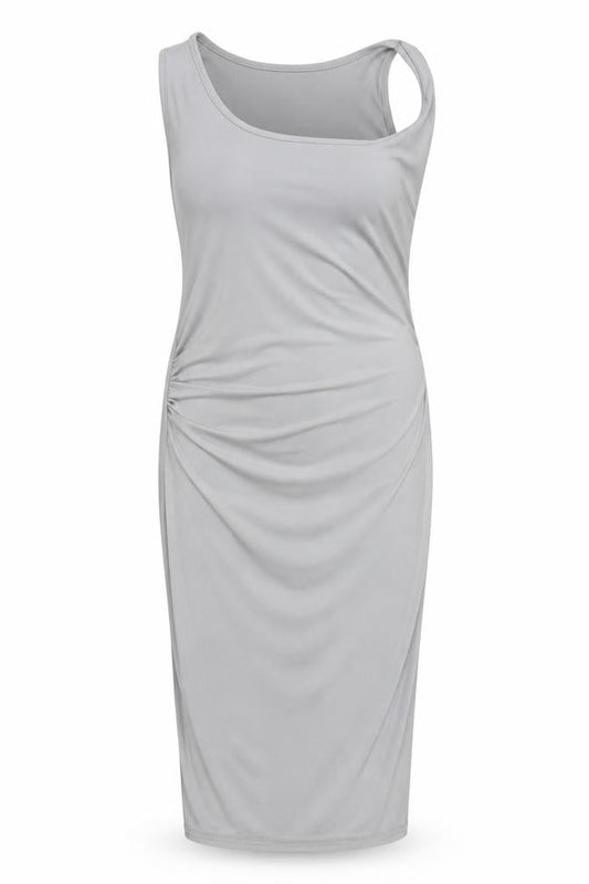 Boohoo Womens Grey  Polyester Bodycon  Size 8  Square Neck Pullover