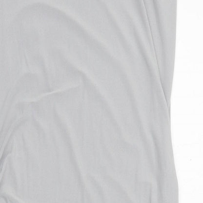 Boohoo Womens Grey  Polyester Bodycon  Size 8  Square Neck Pullover