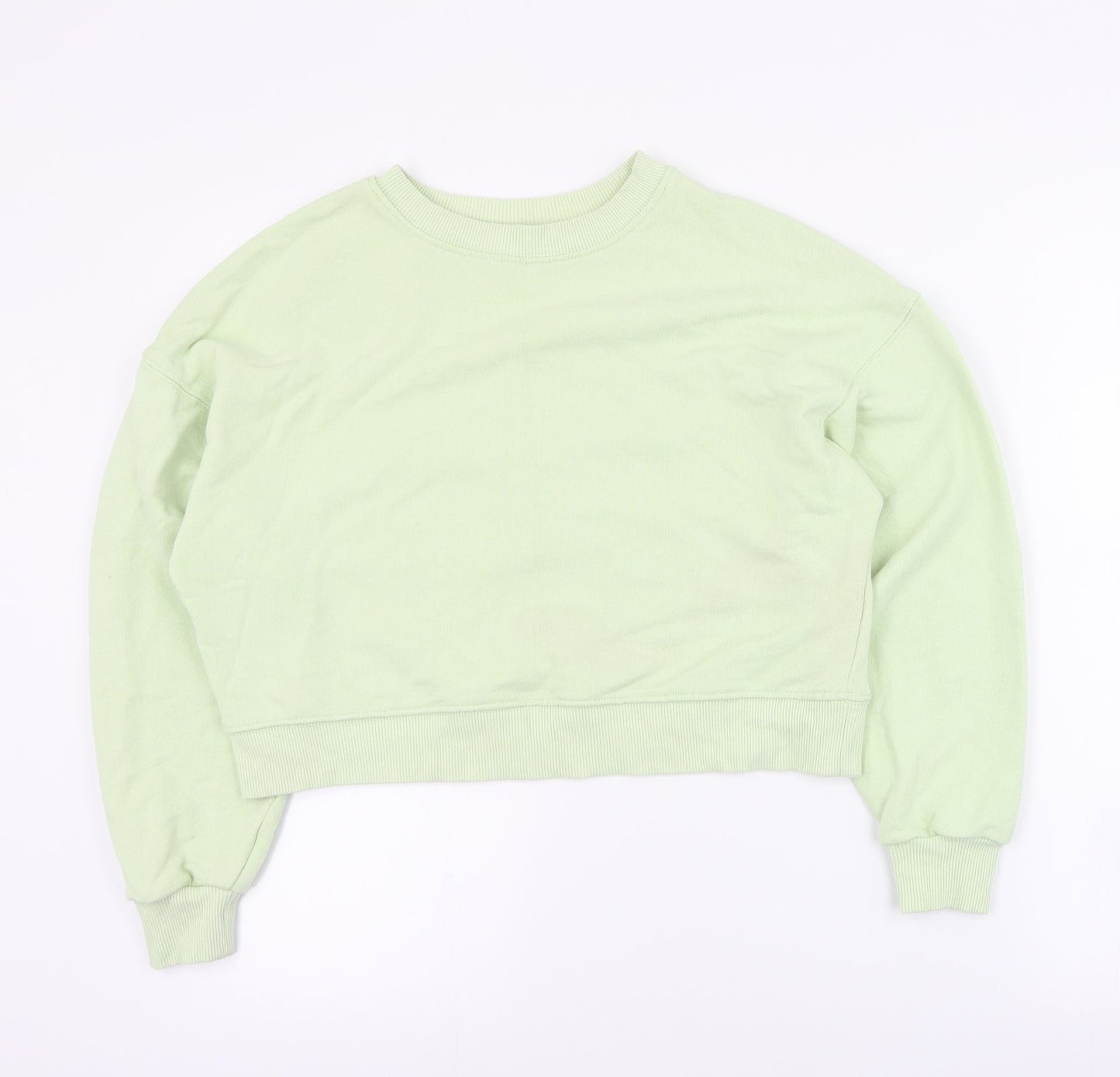 Womens UK Size S Pull & Bear Green Pullover Sweatshirt