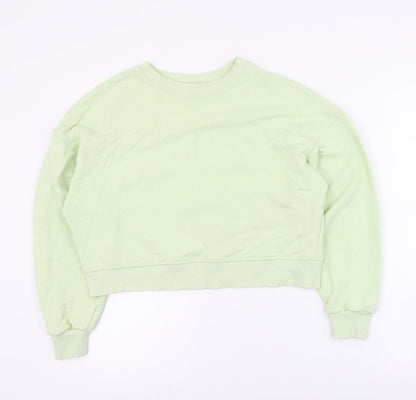 Womens UK Size S Pull & Bear Green Pullover Sweatshirt