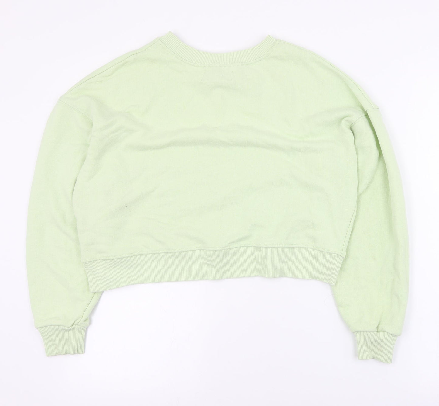 Womens UK Size S Pull & Bear Green Pullover Sweatshirt