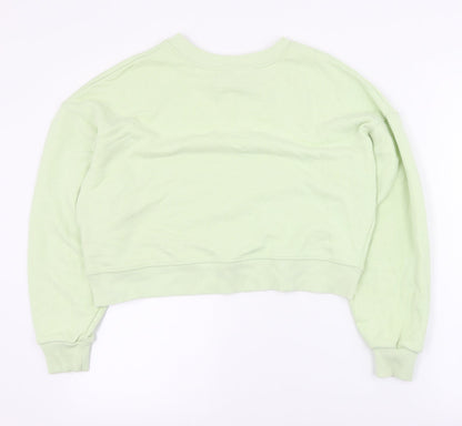 Womens UK Size S Pull & Bear Green Pullover Sweatshirt