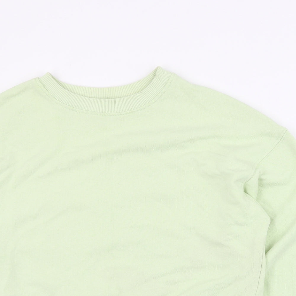 Womens UK Size S Pull & Bear Green Pullover Sweatshirt