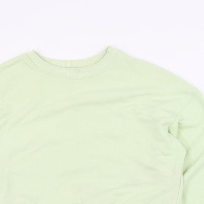 Womens UK Size S Pull & Bear Green Pullover Sweatshirt
