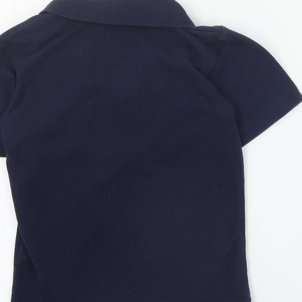 Trutex Boys Blue  Polyester Basic Polo Size 5-6 Years Collared Button