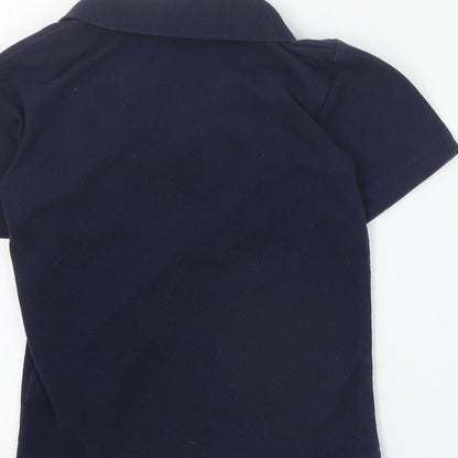 Trutex Boys Blue  Polyester Basic Polo Size 5-6 Years Collared Button