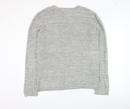 Peacocks Mens Grey Round Neck  Cotton Pullover Jumper Size L