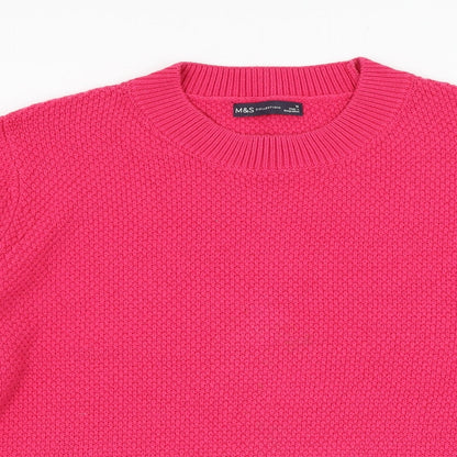 Womens UK Size 16 Marks and Spencer Pink Pullover Jumper