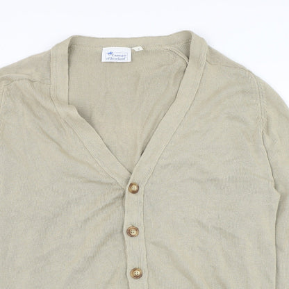Campsite OF Scotland Womens Brown V-Neck  Polyester Cardigan Jumper Size S