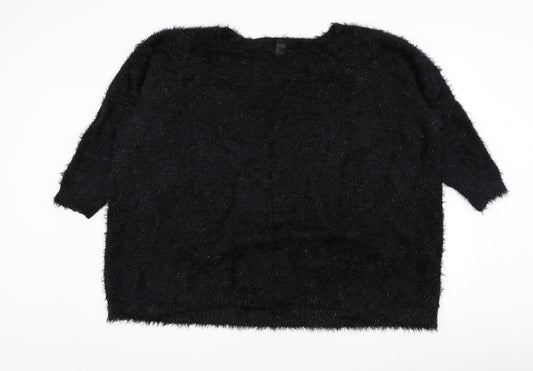 Womens UK Size 26 Yours Black Pullover Jumper