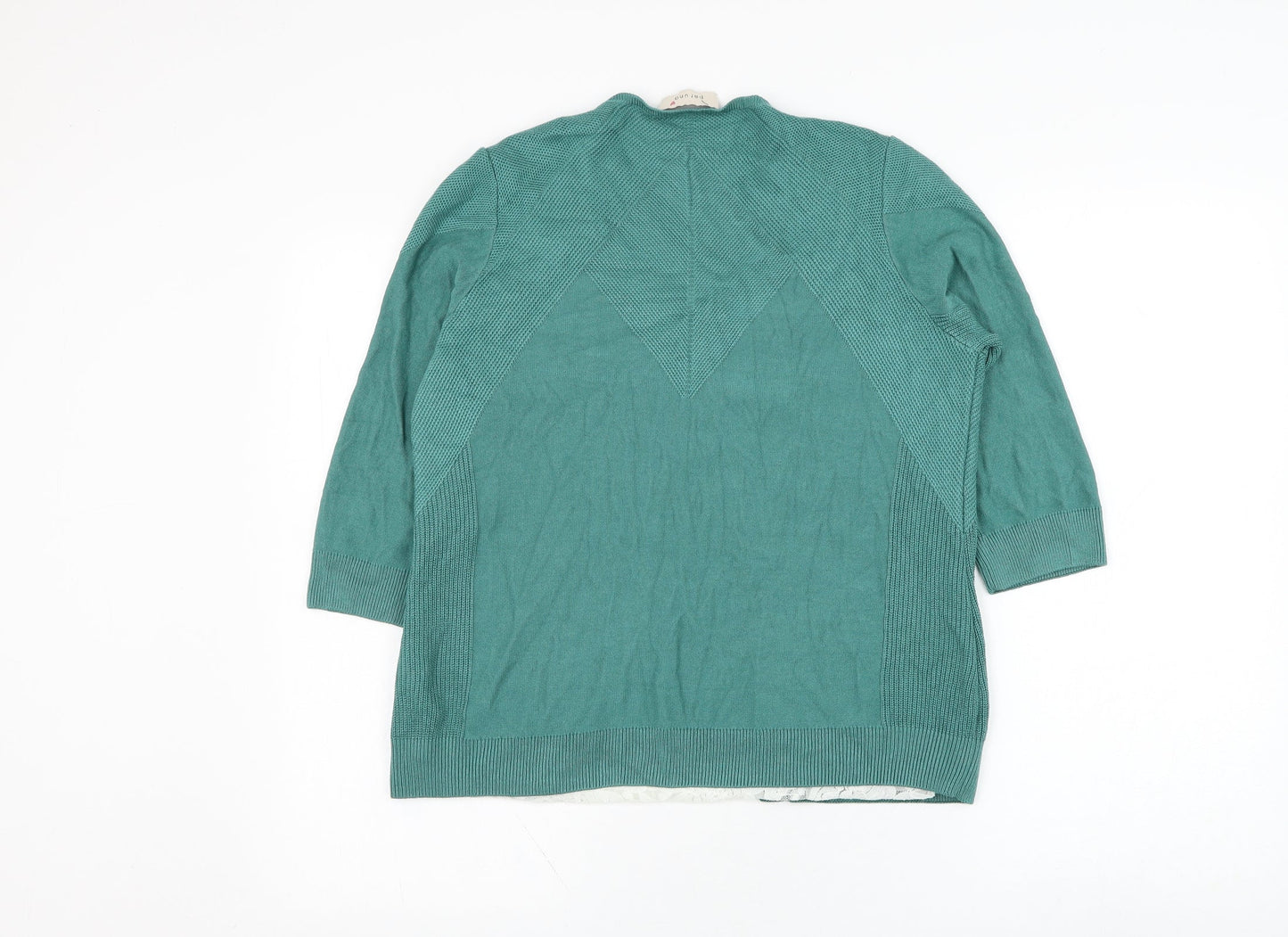 Womens UK Size 14 Marks and Spencer Green Cardigan Jumper