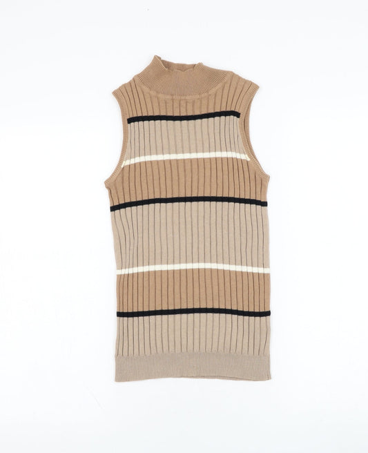Womens UK Size 10 Select Brown Vest Jumper