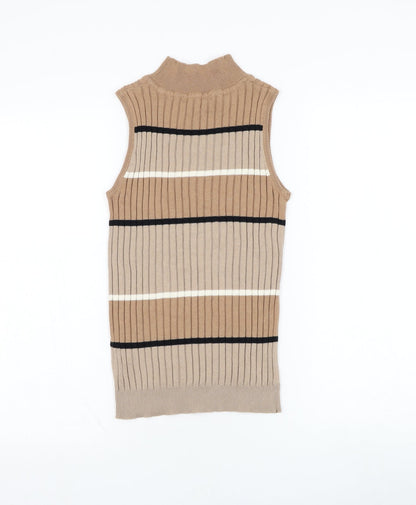 Womens UK Size 10 Select Brown Vest Jumper