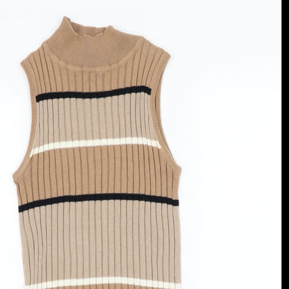 Womens UK Size 10 Select Brown Vest Jumper