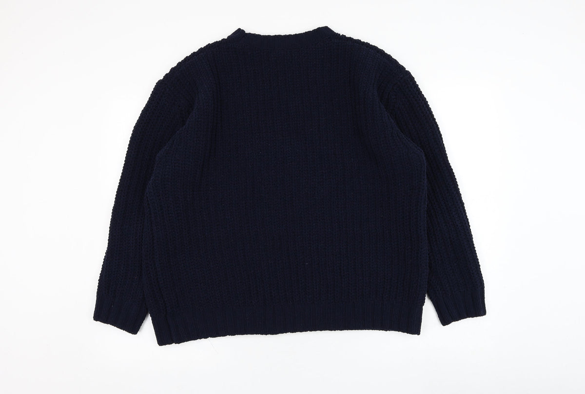 Womens UK Size M Debenhams Blue Pullover Jumper