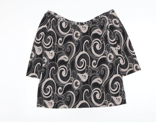 Womens UK Size 14 Marks and Spencer Black Basic Blouse