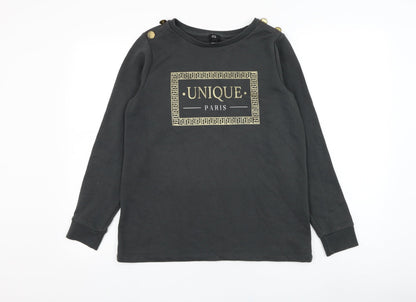 River Island Womens Grey  Polyester Pullover Sweatshirt Size S  Pullover - Unique