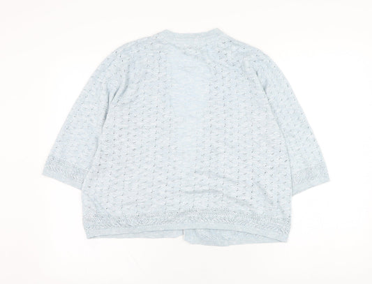 Womens UK Size 16 Marks and Spencer Blue Cardigan Jumper