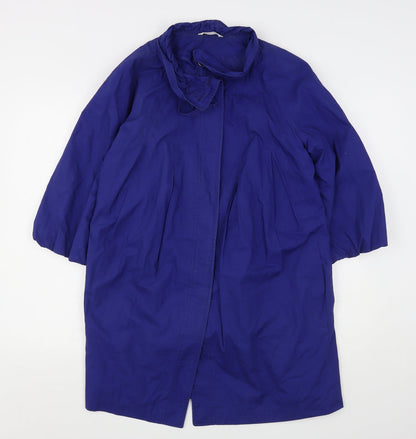 Womens UK Size 14 Marks and Spencer Blue Overcoat