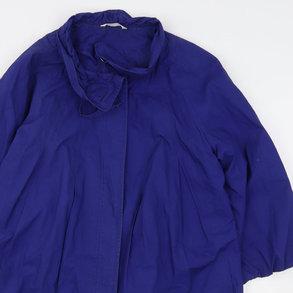 Womens UK Size 14 Marks and Spencer Blue Overcoat
