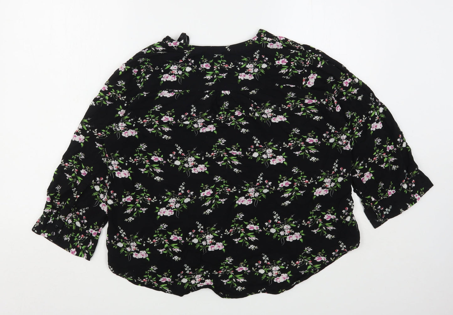 Womens UK Size 14 Atmosphere Black Basic Blouse