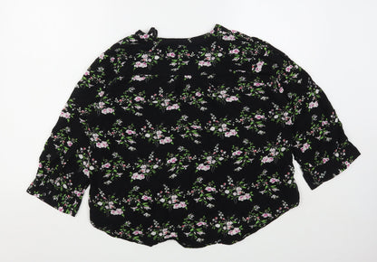 Womens UK Size 14 Atmosphere Black Basic Blouse
