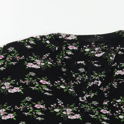 Womens UK Size 14 Atmosphere Black Basic Blouse