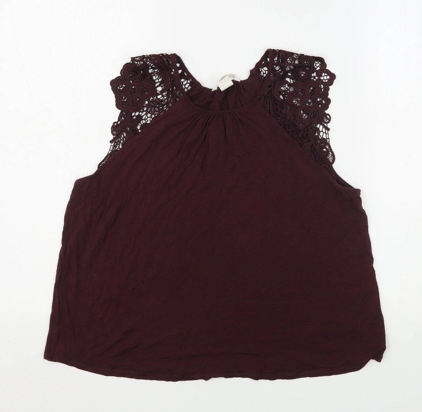 Womens UK Size M H&M Purple Basic Tank