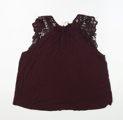 Womens UK Size M H&M Purple Basic Tank
