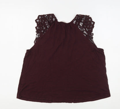Womens UK Size M H&M Purple Basic Tank