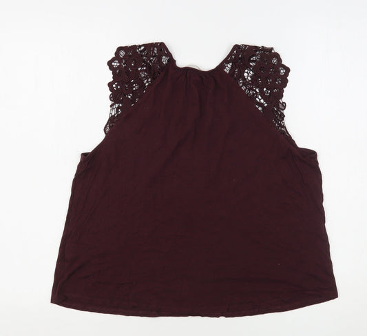 Womens UK Size M H&M Purple Basic Tank