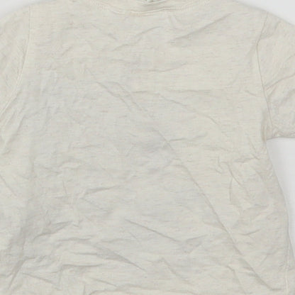 H&M Girls Beige  Cotton Basic T-Shirt Size 3-6 Months Round Neck  - Minnie Mouse