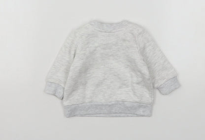 Primark Baby Grey  Cotton Pullover Jumper Size 0-3 Months