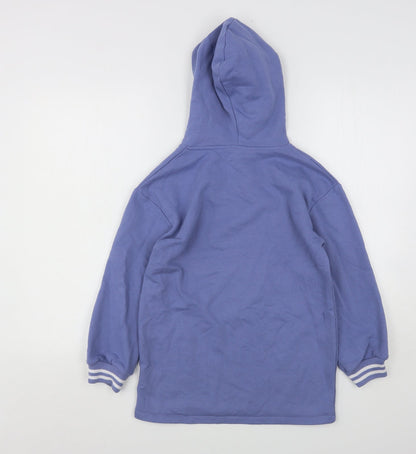 Matalan Girls Blue  Cotton Pullover Hoodie Size 9 Years
