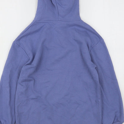 Matalan Girls Blue  Cotton Pullover Hoodie Size 9 Years